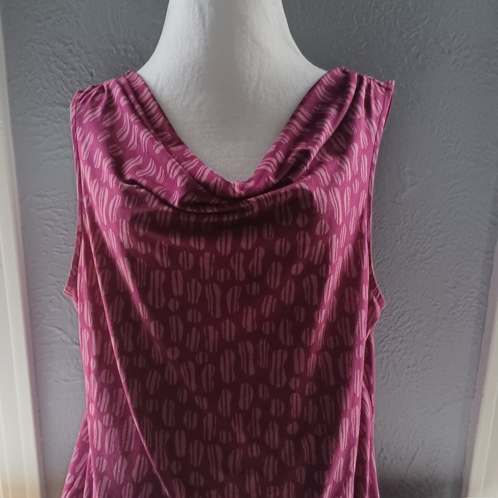 Fuchsia cowl-neck sleeveless tank by Croft & Barrow size XL